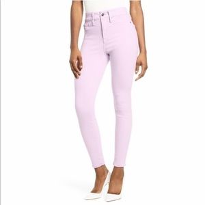 Good American Good Legs Crop Lavendar Jeans
